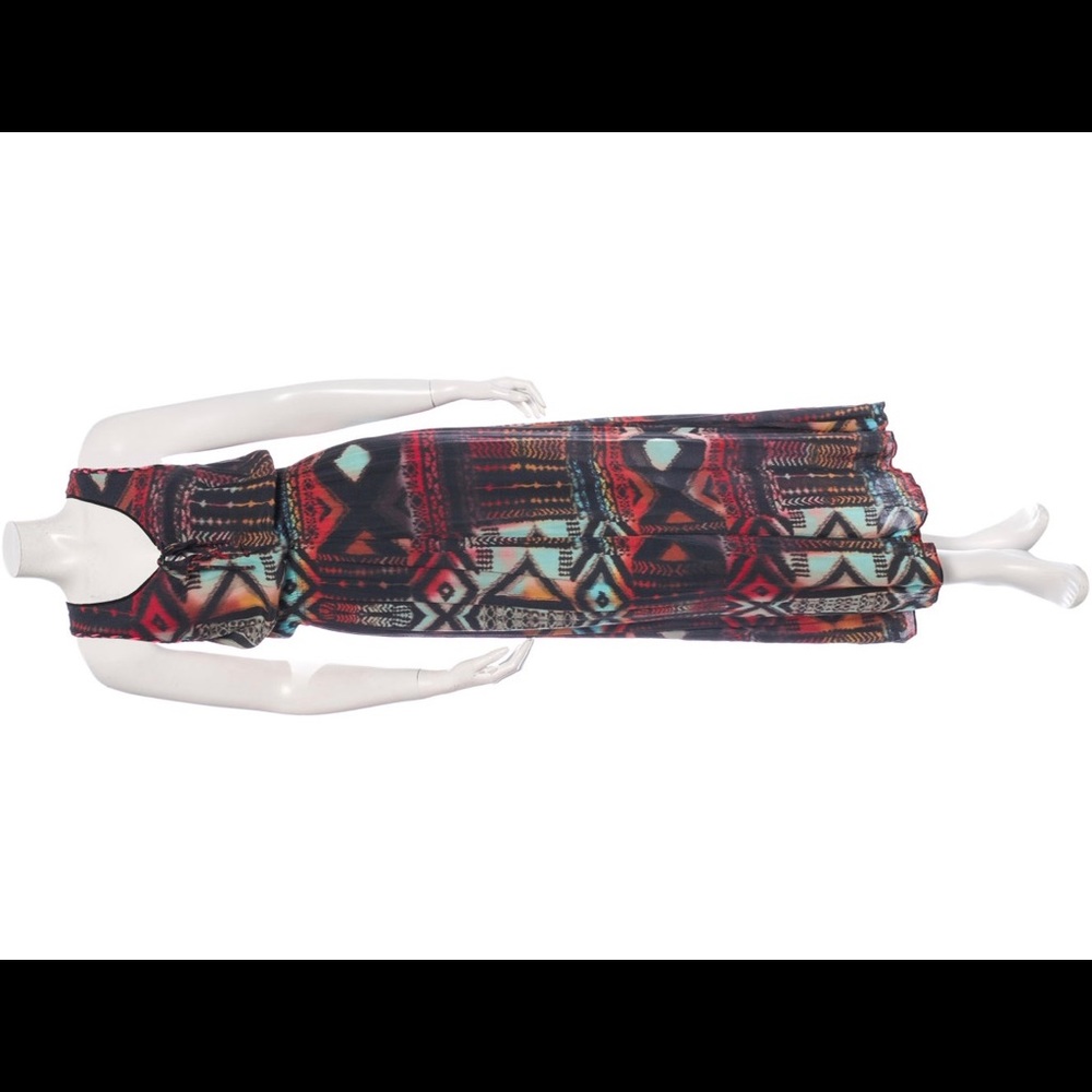 SANDRO Abstract Print Sleeveless Maxi Dress L